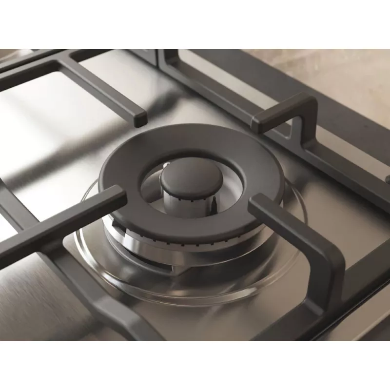 Whirlpool TGML 661 IX R Iebūvējamā gāzes plīts virsma, nerūsējošais tērauds, 58 cm, 4 zonas