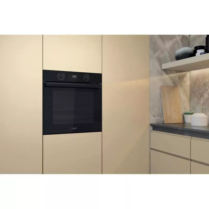 Iebūvējamā elektriskā cepeškrāsns WHIRLPOOL OMR58HU1B — 71 L, A+, hidrolītiskā pašattīrīšanās, konvekcija, grils, teleskopiskā sliede