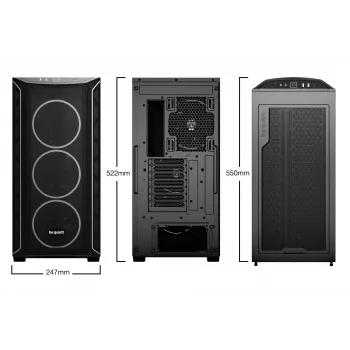 PC korpuss be quiet! Shadow Base 800 FX Melns Midi Tower