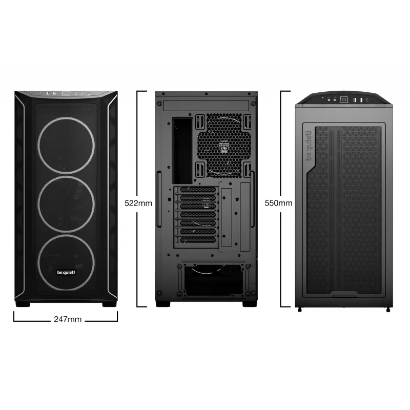 PC korpuss be quiet! Shadow Base 800 FX Melns Midi Tower