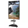 Techly grīdas statīvs ar plauktu ratiņiem TV LCD/LED/Plazma 37-70 collas Sudrabs