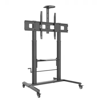 Multimediju ratiņi TECHLY ICA-TR230 Melns plakanajiem ekrāniem līdz 110 collām, VESA 900x600, augstums 1850 mm, slodze 120 kg