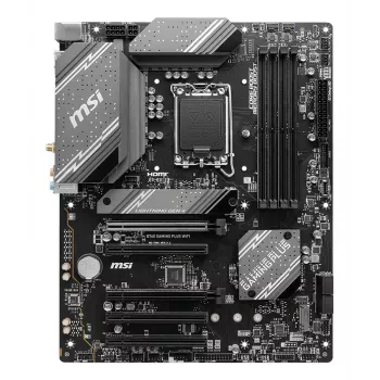 Mātesplate MSI B760 GAMING PLUS WIFI — Intel B760, LGA 1700, ATX, DDR5, 4 DIMM, Wi‑Fi 6E, 2.5Gb LAN