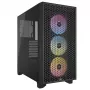 CORSAIR 3000D RGB AIRFLOW melns vidējais tornis ATX korpuss