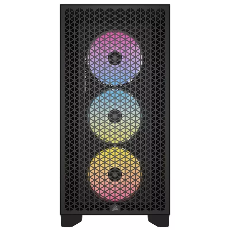 CORSAIR 3000D RGB AIRFLOW melns vidējais tornis ATX korpuss