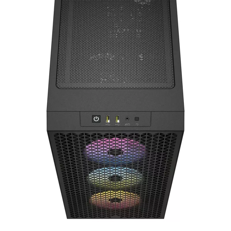 CORSAIR 3000D RGB AIRFLOW melns vidējais tornis ATX korpuss