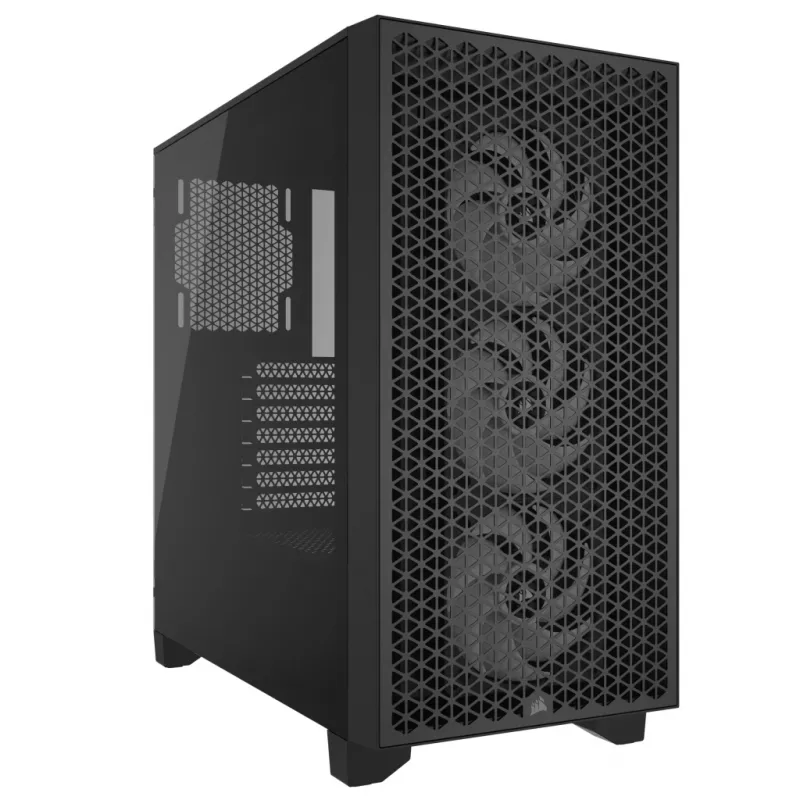 CORSAIR 3000D RGB AIRFLOW melns vidējais tornis ATX korpuss