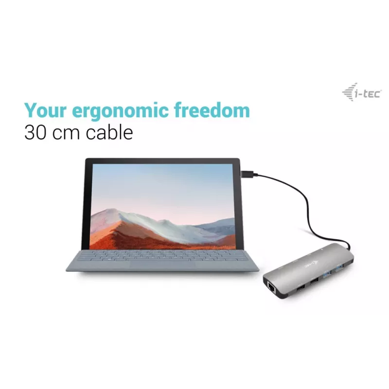 i-tec USB-C Metal Nano 2x Display Dokstacija + Power Delivery 100 W