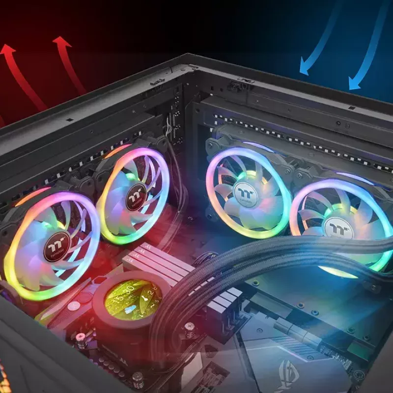 Datorsistēmas ventilators Thermaltake SWAFAN 12 RGB 12 cm Melns 500-2000 RPM