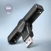 Axagon CRE-SMPA USB-A viedkaršu / ID karšu kabatas lasītājs, USB 2.0, melns, 13 g
