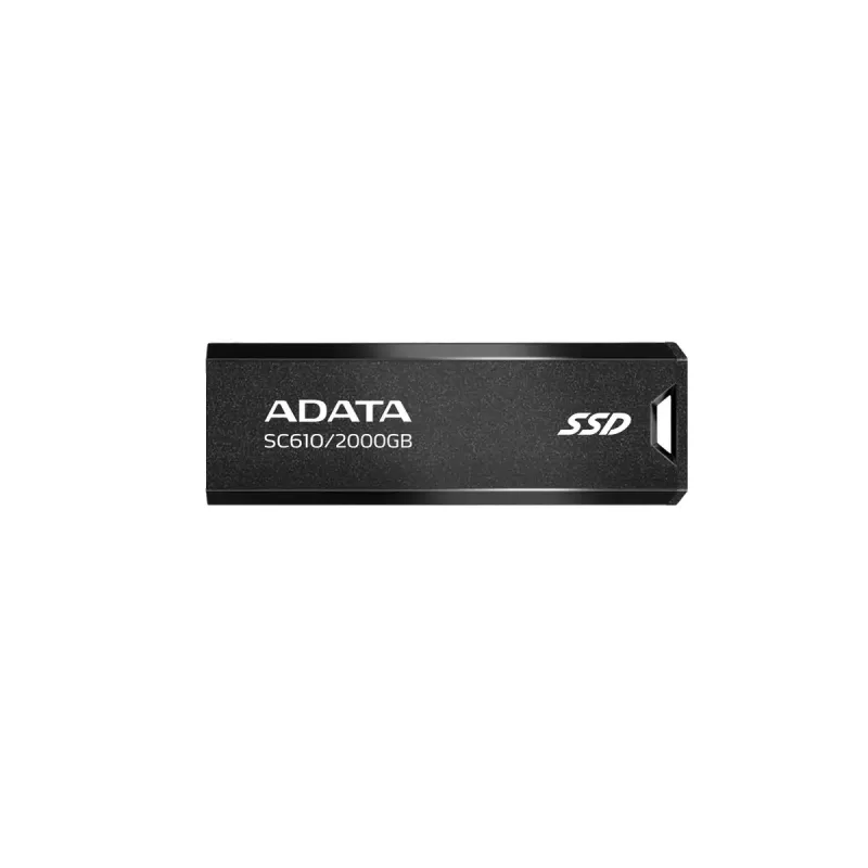 ADATA SC610 2 TB ārējais SSD, USB 3.2 Gen 2, 550/500 MB/s, melns