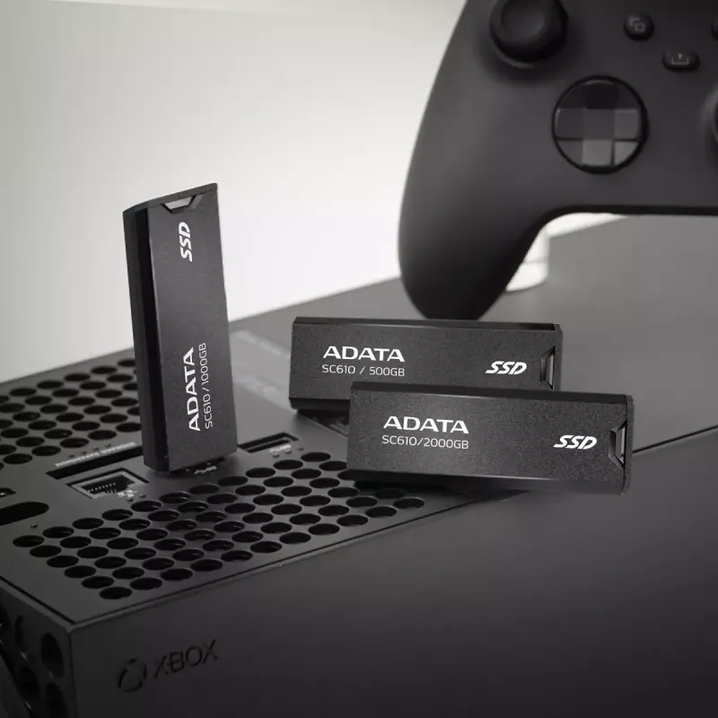 ADATA SC610 2 TB ārējais SSD, USB 3.2 Gen 2, 550/500 MB/s, melns