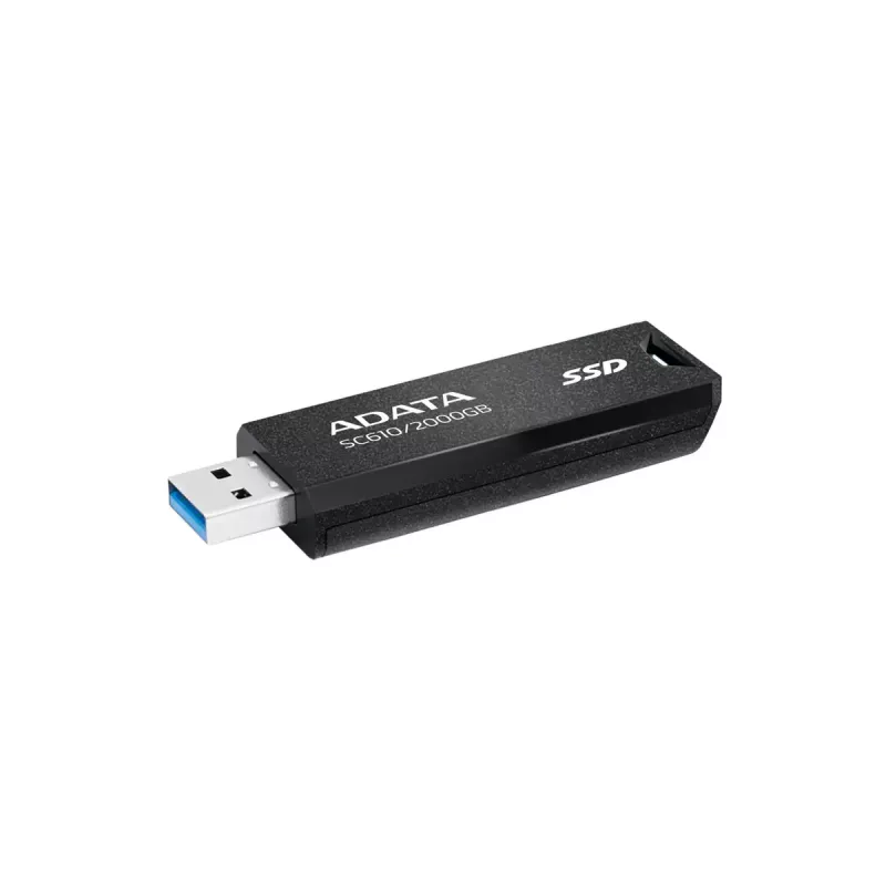 ADATA SC610 2 TB ārējais SSD, USB 3.2 Gen 2, 550/500 MB/s, melns