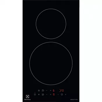 Indukcijas plīts virsma Electrolux LIT30230C — 2 zonu iebūvējama, 29 cm platums, melna, skārienjutīga vadība, 210/145 mm zonas