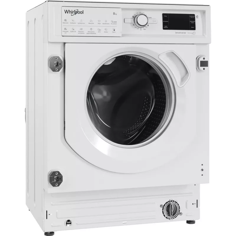 Whirlpool BI WMWG 81485 PL iebūvējamā veļas mazgājamā mašīna, priekšējā ielāde, 8 kg, 1400 apgr./min, balta