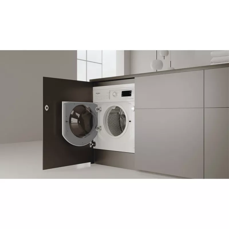 Whirlpool BI WMWG 81485 PL iebūvējamā veļas mazgājamā mašīna, priekšējā ielāde, 8 kg, 1400 apgr./min, balta