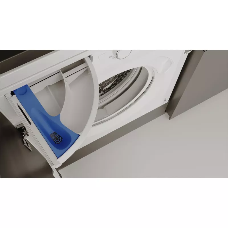 Whirlpool BI WMWG 81485 PL iebūvējamā veļas mazgājamā mašīna, priekšējā ielāde, 8 kg, 1400 apgr./min, balta