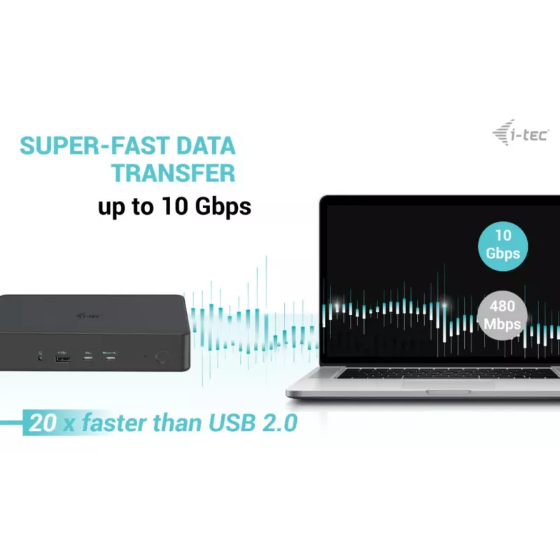 i-tec USB 3.0 / USB-C / Thunderbolt 3 Professional Dual 4K Displeja Dokstacijas Otrā Paaudze + 100W Barošana