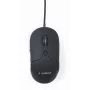 Vadu USB spēļu pele GEMBIRD MUS-UL-02 — ambidekstra, 2400 DPI, 6 pogas, melna