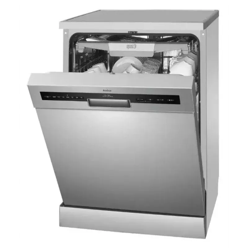 Brīvstāvoša trauku mazgājamā mašīna AMICA DFM64C7EOQIH, 14 komplekti, Inox, 47 dB, Energoklase C