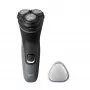 Philips Shaver 1000 Series S1142/00 Elektriskais skuveklis, rotācijas skuveklis, melns, pelēks, PowerCut asmeņu sistēma, SH30, 2 gadi, akumulators