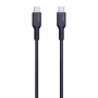 AUKEY USB-C lādēšanas kabelis - 1x USB Type-C uz 1x USB Type-C - PD 100W 5A - 1m Melns (Silikons)