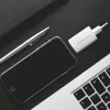 Qoltec 50765 GaN ULTRA 65 W lādētājs, 1× USB-C PD + 1× USB-A QC 3.0, 5–20 V, 2 ierīcēm, baltā krāsā
