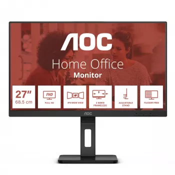 AOC E3 27E3QAF datora monitors 68,6 cm (27 collas) 1920 x 1080 pikseļi Full HD LED Melns