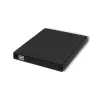 Ārējais DVD-RW optiskais diskdzinis Qoltec 51858, USB 2.0 & eSATA, paplātes ielāde, melns, 24x CD / 8x DVD