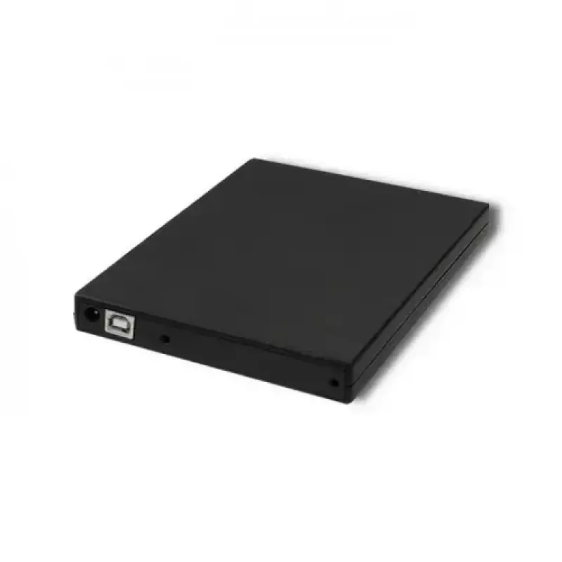 Ārējais DVD-RW optiskais diskdzinis Qoltec 51858, USB 2.0 & eSATA, paplātes ielāde, melns, 24x CD / 8x DVD