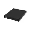 Ārējais DVD-RW optiskais diskdzinis Qoltec 51858, USB 2.0 & eSATA, paplātes ielāde, melns, 24x CD / 8x DVD