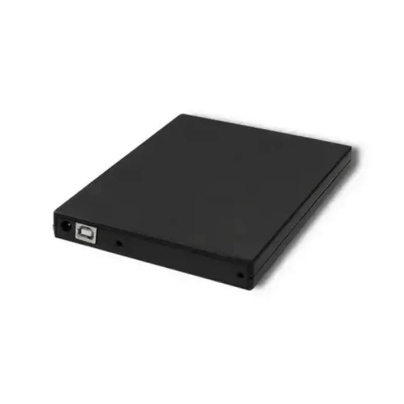 Ārējais DVD-RW optiskais diskdzinis Qoltec 51858, USB 2.0 & eSATA, paplātes ielāde, melns, 24x CD / 8x DVD