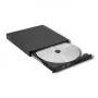 Ārējais DVD-RW optiskais diskdzinis Qoltec 51858, USB 2.0 & eSATA, paplātes ielāde, melns, 24x CD / 8x DVD