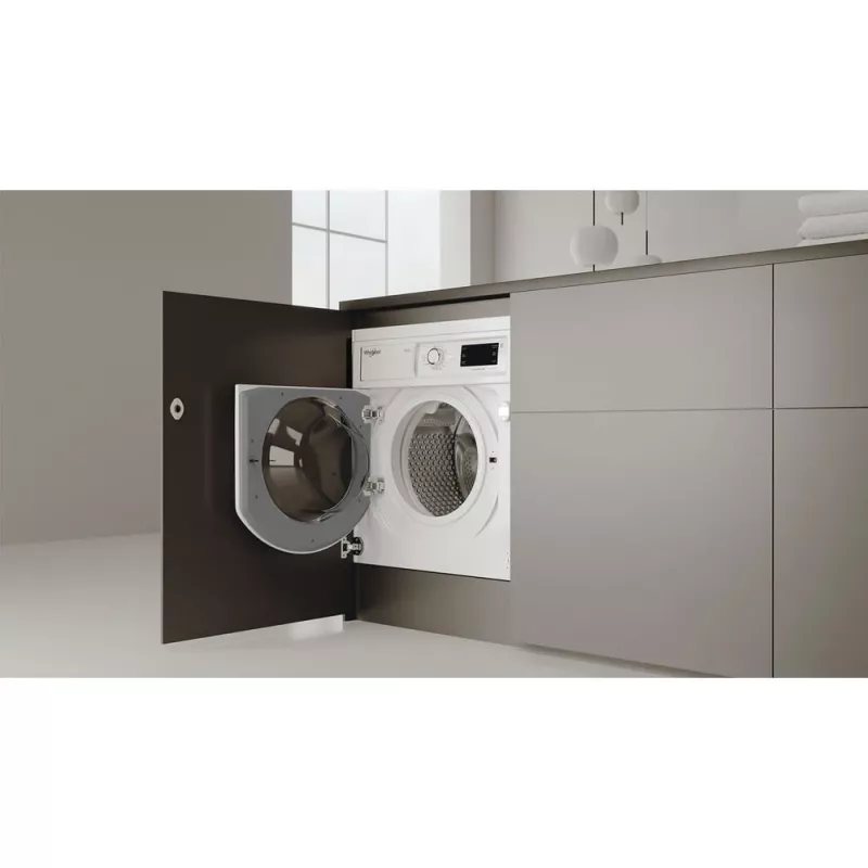Whirlpool FreshCare BI WDWG 861485 EU iebūvējamā veļas mazgātāja-žāvētāja, 6 kg, balta