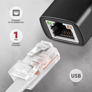 Axagon ADE-AR USB-A 3.2 Gen 1 - Gigabit Ethernet adapter, Realtek RTL8153