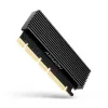 Axagon PCEM2-XS PCIe x16 – M.2 NVMe M-key slots adapteris ar pasīvo alumīnija radiatoru
