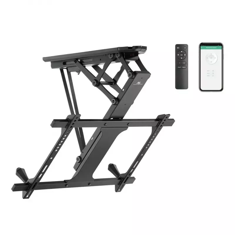 Griestu TV stiprinājums MACLEAN MC-880T 32–70 collu televizoriem, max VESA 600x400, elektrisks augstuma regulējums, 35 kg
