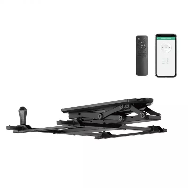 Griestu TV stiprinājums MACLEAN MC-880T 32–70 collu televizoriem, max VESA 600x400, elektrisks augstuma regulējums, 35 kg