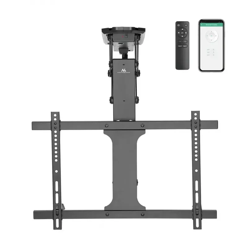 Griestu TV stiprinājums MACLEAN MC-880T 32–70 collu televizoriem, max VESA 600x400, elektrisks augstuma regulējums, 35 kg