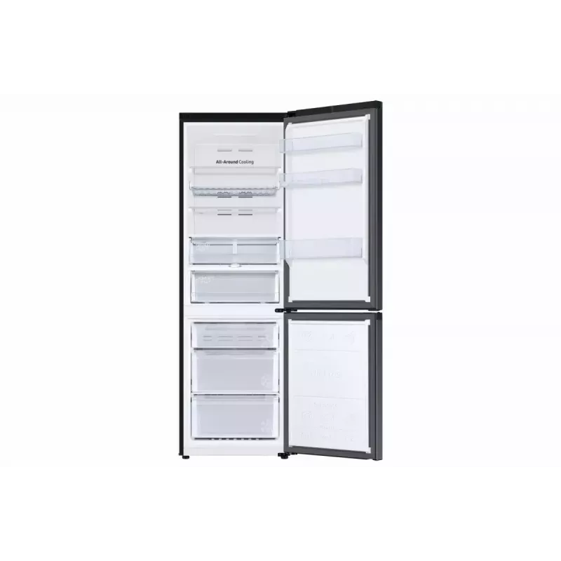 Ledusskapis ar saldētavu Samsung RB34C675EBN 350L, energoefektivitātes klase E