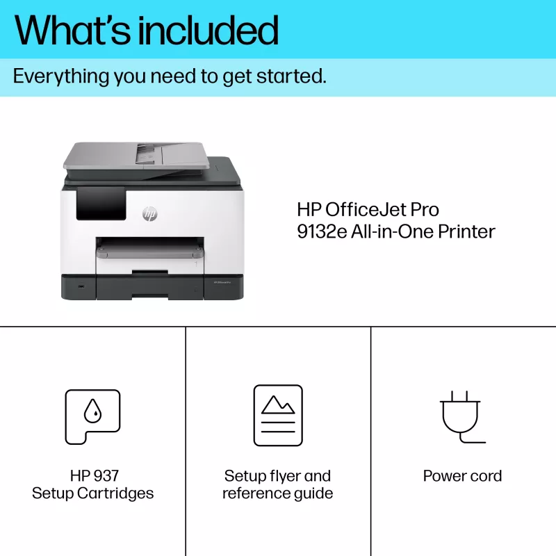HP OfficeJet Pro 9132e Bezvadu Daudzfunkciju Krāsu Printeris, Instant Ink; Divpusējā Drukāšana