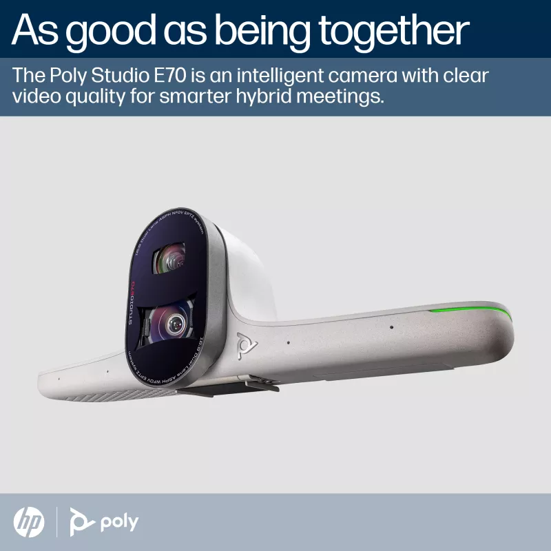 POLY Studio E70 viedkamera, 20 MP, 4K Ultra HD, balta