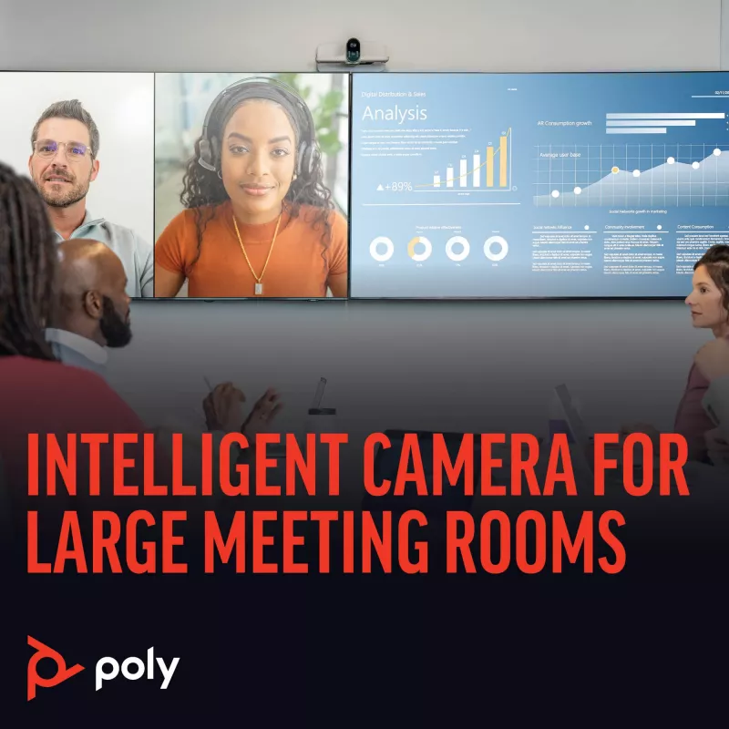 POLY Studio E70 viedkamera, 20 MP, 4K Ultra HD, balta
