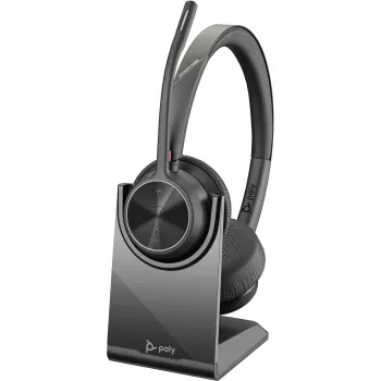 HP Poly Voyager 4320 UC Stereo USB-A Austiņas + BT700 USB-A Adapteris + Lādēšanas Statīvs