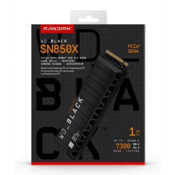 WESTERN DIGITAL SSD WD_BLACK SN850X 1TB PCIe Gen4 x4 M.2 2280 ar radiatoru
