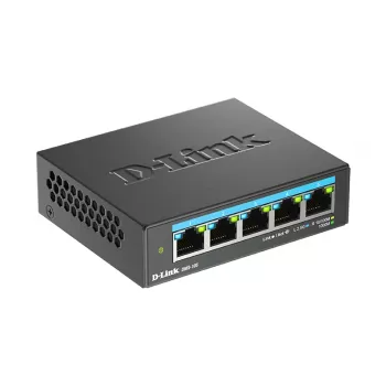 D-Link DMS-105 5 portu 2.5G Multi-Gigabit galddatora slēdzis, nekonfigurējams L2, 5x2.5G porti