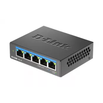D-Link DMS-105 5 portu 2.5G Multi-Gigabit galddatora slēdzis, nekonfigurējams L2, 5x2.5G porti
