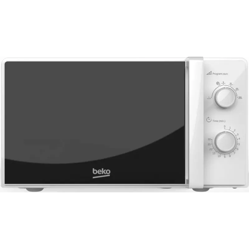 Mikroviļņu krāsns BEKO MOC20100WFB — 700 W, 20 L, 245 mm pagrieziena galds, balta