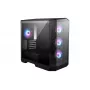 Datora korpuss MSI MAG PANO M100R PZ Micro Tower, melns – microATX/ITX, sānu logs, daudzkrāsu LED apgaismojums, USB-C