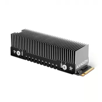 Axagon CLR-M2XT alumīnija pasīvais dzesētājs vienpusējiem un abpusējiem M.2 SSD, izmērs 2280, augstums 24 mm